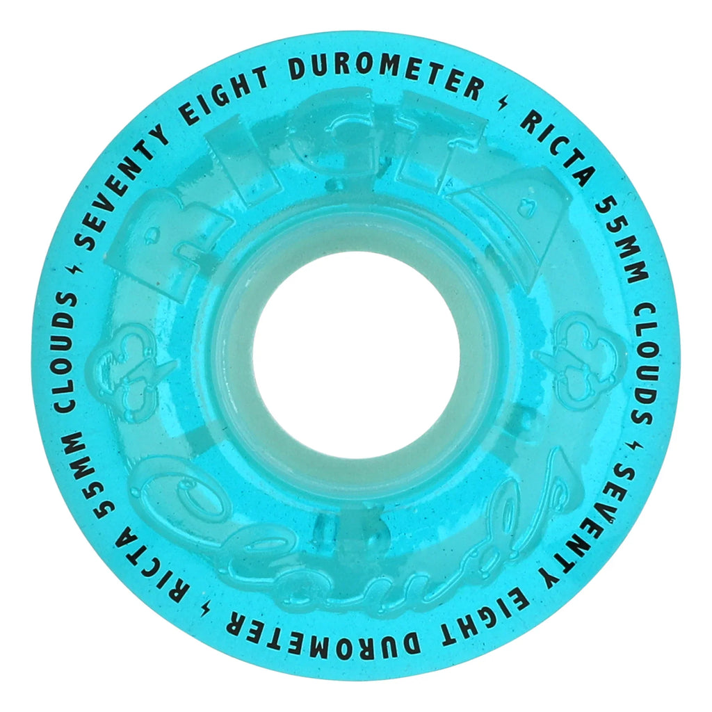 55mm Clouds Blue Glow in the Dark 78a Wheels