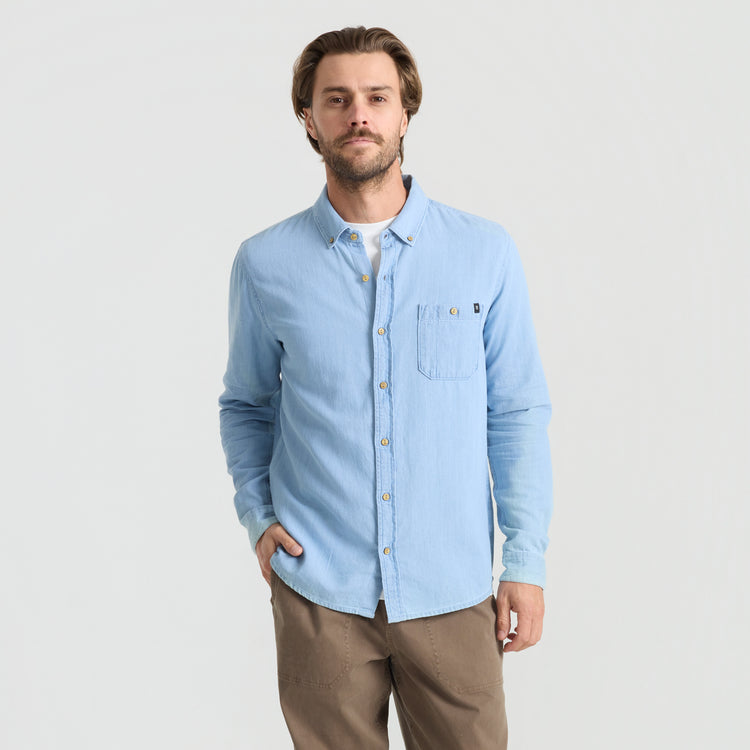 Scholar Chambray Button Up Shirt